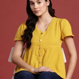 all about you Crinkled Top with Mock Buttons-picture-51