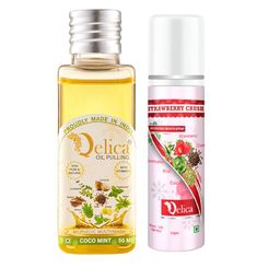 Qelica Coco Mint Oil Pulling - 50 ml & Strawberry Crush Mouth Freshener Spray - 10 g-17