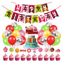 Zyozi Candy Theme Birthday Decoration Kit Multicolour - Pack of 37-image-51