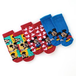 Cute Walk by Babyhug Disney   Anti-Bacterial Ankle Length Mickey Mouse Graphics Pack of 3- Blue & Red-image-10