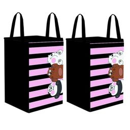 PrettyKrafts 75L Freestanding Laundry Hamper Collapsible Laundry Basket with Extended Handles, Foldable Clothes Hamper Storage Basket for Bathroom Bedroom BlackPack of 2-13
