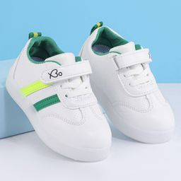 Babyoye Casual Shoes with Velcro Closure - Green & White-image-77