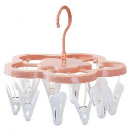 COZY VIBES Baby Cloth Drying Hangers with 24 Clips and Rotational Wind Proof Hook for Indoor & Outdoor- PACK OF 1- COLOR MAY VARY-22