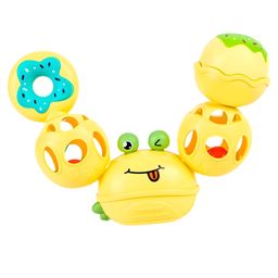 NEGOCIO Cartoon Crab Sensory Teething Toys For Babies 360 Rotation Rattle Toy Bpa-free Soothing Toy- PACK OF 1- COLOR MAY VARY-13
