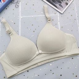 Bella Mama Front Button Nursing Padded Bra - Beige-image-41