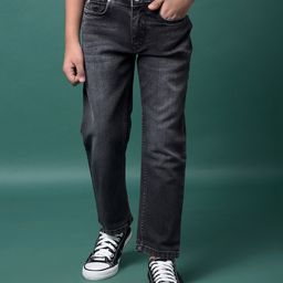 CRIMSOUNE CLUB Cotton Denim Mild Washed Jeans - Grey-picture-37