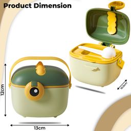 Bembika Milk Powder Storage Container with Scoop and Leveler - Green(400 ml) image 3