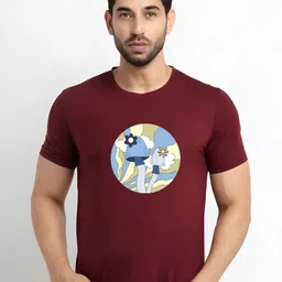 KaamBhari Graphic Printed Round Neck Pure Cotton Regular Fit T-shirt-picture-9