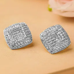 Rubans Square Studs Earrings-18