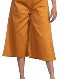 ATARAH Women Chambray Cropped Palazzos-image-98