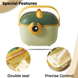 Bembika Milk Powder Storage Container with Scoop and Leveler - Green(400 ml) image 5