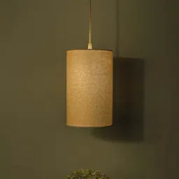 Homesake Beige Cylinder Shape Pendant Light - Set of 1-image-71