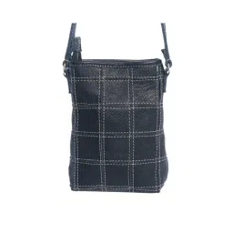 Celtic Black Textured Leather Cross Body Bag-picture-21