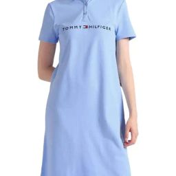 TOMMY HILFIGER Blue Cotton Printed A-Line Dress-picture-11