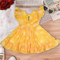 WORTON FASHION Girls Yellow Dresses-picture-16