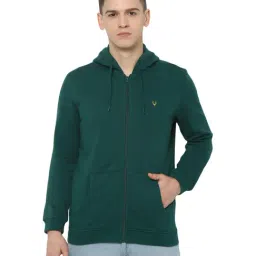 Allen Solly Green Regular Fit Hooded Sweatshirt-image-96