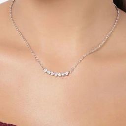 GIVA Anushka's 92.5 Sterling Silver Blooming Flower Necklace for Women-image-49