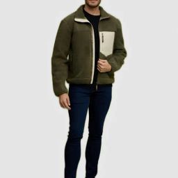 celio celio* Olive Regular Fit Self Design Jacket-picture-2