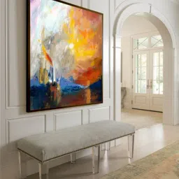 The Art House Abstract Multicolor Canvas Painting-image-78