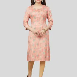 Saree Swarg Pink Printed Straight Kurta-image-85