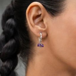 Shaya 92.5 Sterling Silver Ariocarpus Bloom Drop Earrings for Women-image-74