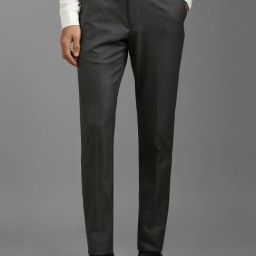 Louis Philippe Grey Slim Fit Trousers-image-5