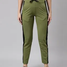 Dixcy Scott Slimz Olive & Black Graphic Print High Rise Trackpants-image-29