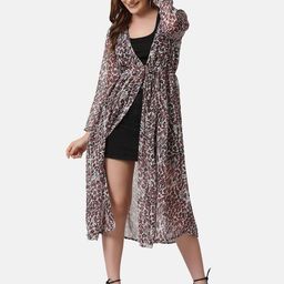 BUY NEW TREND Printed Longline Shrug-54