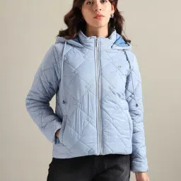 U.S. Polo Assn. Light Blue Regular Fit Quilted Jacket-picture-6