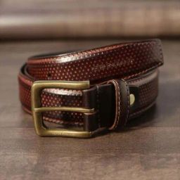 Peter England Brown Leather Formal Belt-45