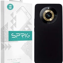 Sprig Liquid Silicone Back Cover for Realme Narzo 60 Pro 5G (Black)-image-80