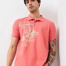 Spykar Men Pink Slim Fit Solid Half Sleeve Casual T-Shirt-image-10