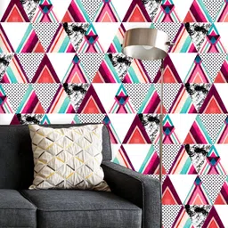 ArtzFolio Printed UV-Resistant Anti-Bacterial Grunge Triangular Shapes Peel & Stick Wallpaper-69