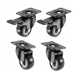 Implemental Trolley Swivel Caster Wheel 2 Wheel Lock 2 inch Metal ‎Black for Multipurpose, ‎568874 (Pack of 4)-14