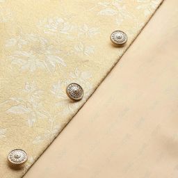 MANQ Men Woven Design Jaquard Silk Nehru Jacket image 2
