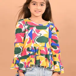 LilPicks Kids Multicolor Printed Full Sleeves Top-image-56