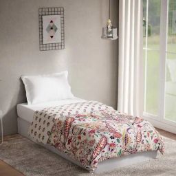 DDECOR Live beautiful Multicolor 136 TC Cotton Single Reversible AC Quilt-7