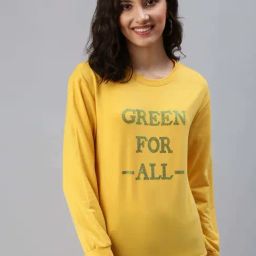 SHOWOFF Yellow Cotton Sweatshirt-image-24