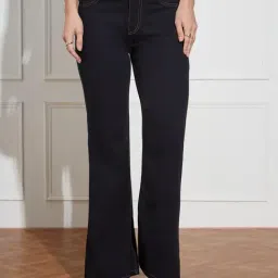 Miss Chase Black Denim Solid Jeans-picture-42