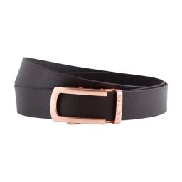 Halden Brown  Casual Belt With Classic Rose Gold Buckle-image-49