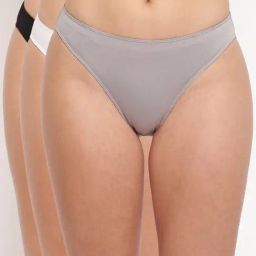 La Intimo Multicolored Comfort Fit Briefs - Pack Of 3-image-92