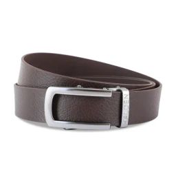 Halden Brown  Casual Belt With Classic Silver Glossy Buckle-image-48