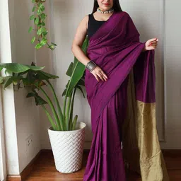 Anouk Pure Cotton Khadi Saree-picture-52
