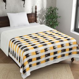 EverHOME Multicoloured Checked AC Room 150 GSM Single Bed Dohar-image-72