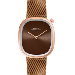 French Connection Women Embellished Dial & Stainless Steel Bracelet Style Straps Analogue Watch FCN0112BRM-53