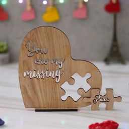 eCraftIndia Heart Shaped You Are My Missing Showpiece & Little Trees Air Freshener Royal Pine-image-4