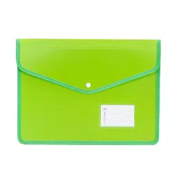 Worldone A4 Size Plain Assorted Colors Polypropylene Flexi Document Bag with Snap Button, DC217 A4 image 3