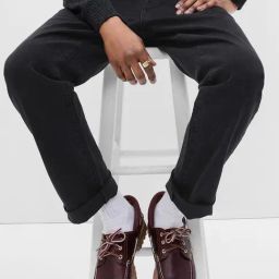 GAP Black Cotton Regular Fit Solid Jeans-image-17