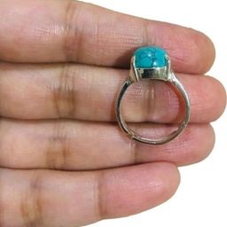 GenZcomplex Brass Turquoise Finger Ring-picture-32
