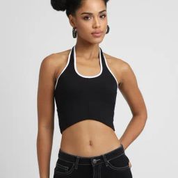 Forever 21 Black Crop Top-image-48